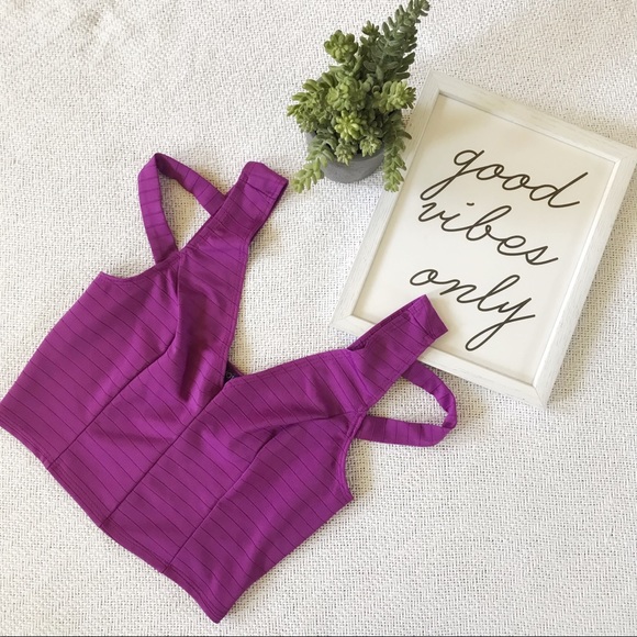 Hot Gal Tops - Purple Crop Top